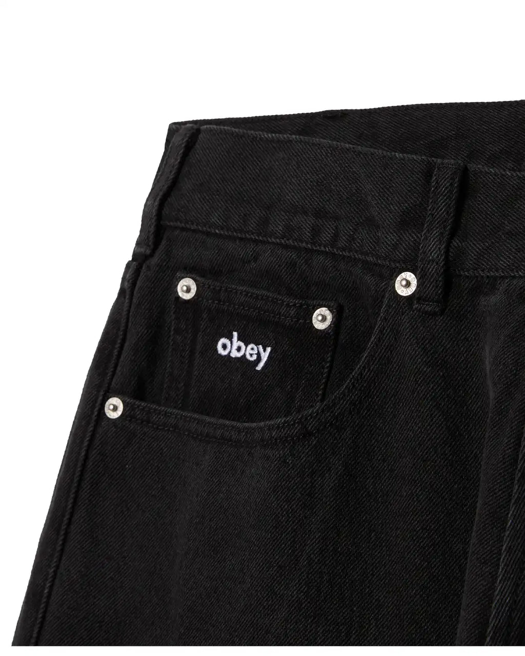 Jeans Bigwig Baggy Denim - Washed Black
