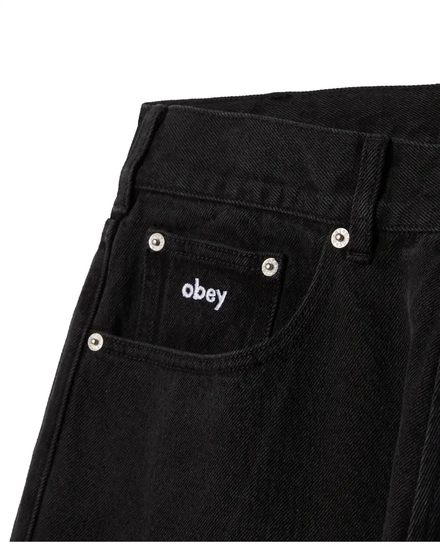 Bigwig Baggy Denim Jeans - Washed Black
