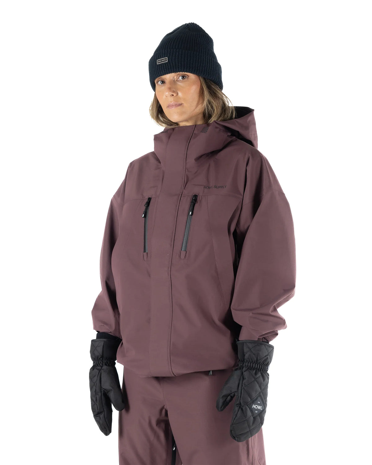 HOWL Shell Winter Jacket - Plum – view 3