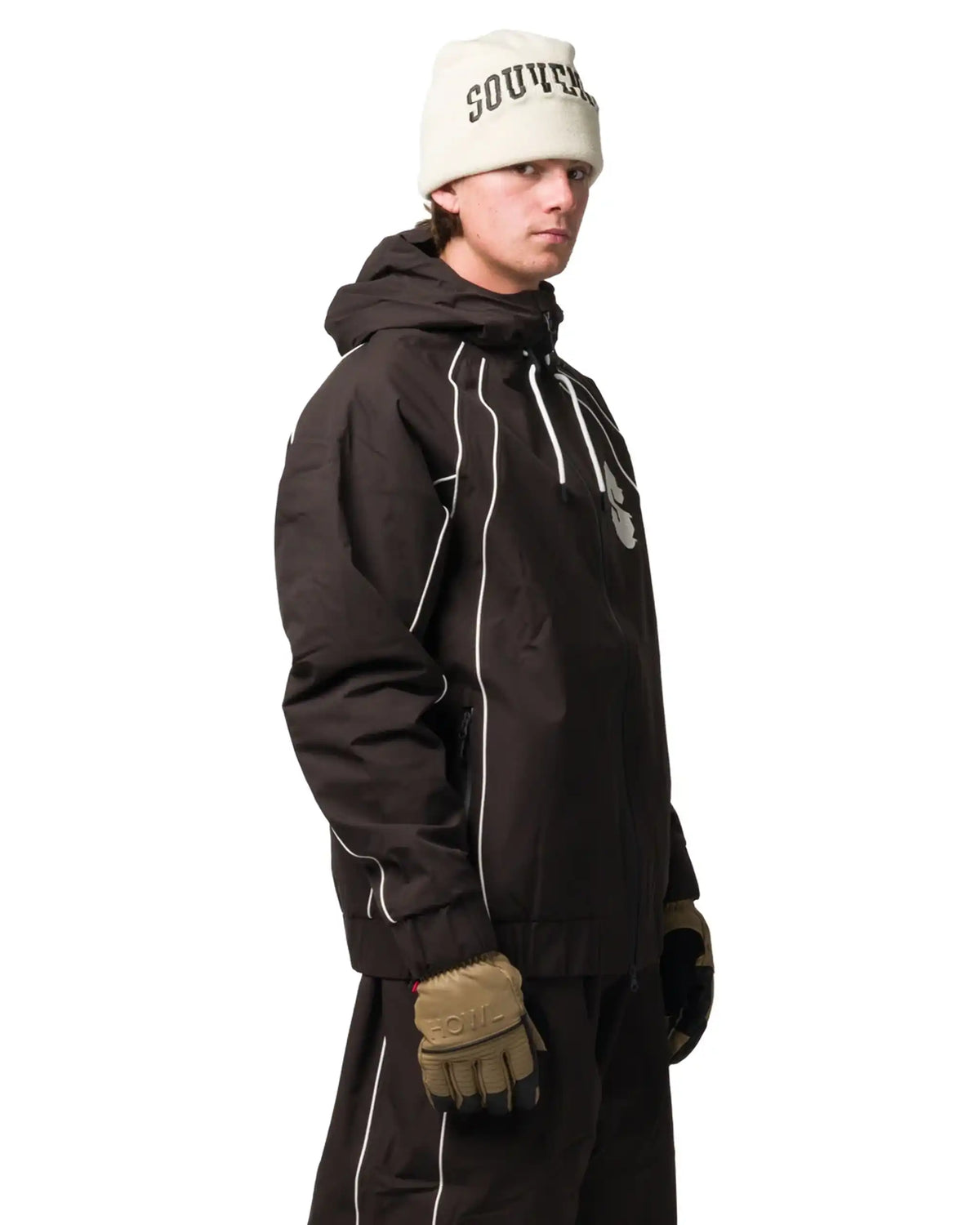 SOUVENIR Insulated Track Jacket Winter Jacket - Cacoa – view 4