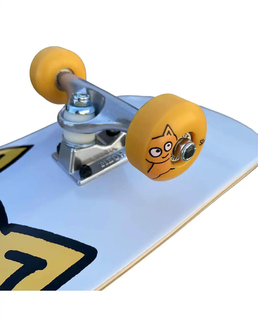 Big Cat Complete Skateboard - White 7.0