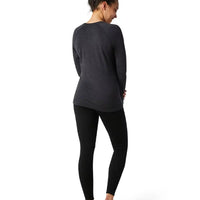 Women's Classic Thermal Merino Base Layer Crew Boxed - Charcoal Heather