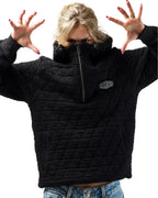 SOUVENIR Quilted Hoodie - Black – view 4
