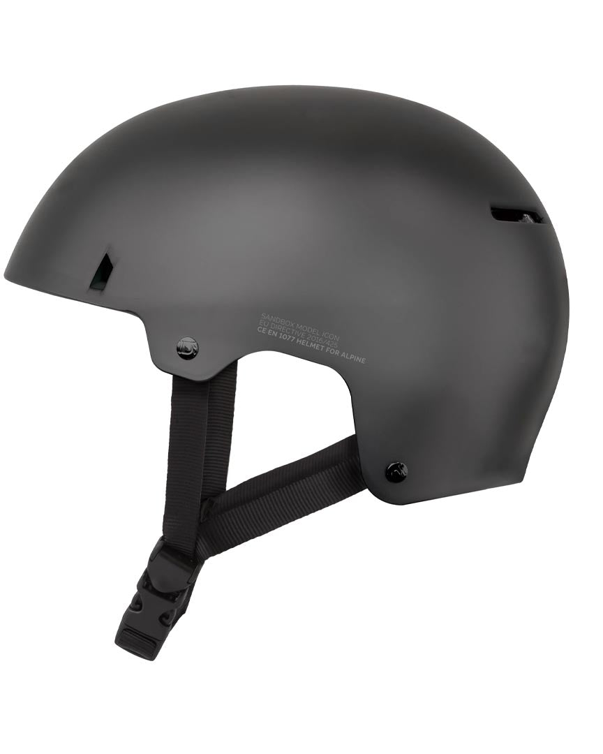 Sandbox Icon Brain Bucket Winter Helmet Black