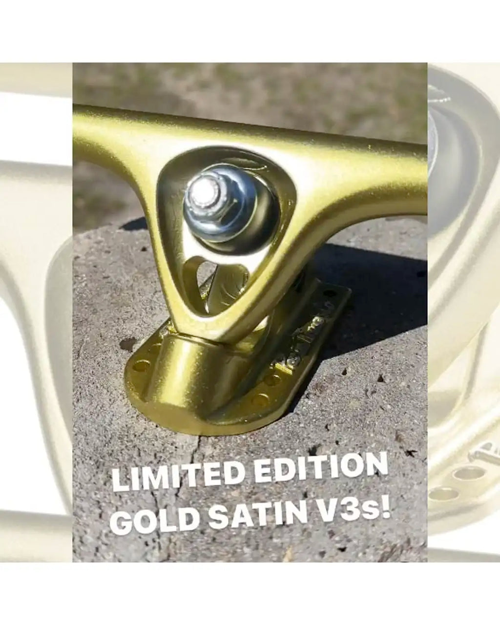 Trucks De Longboard Reverse Kingpin V3 180Mm - Gold Satin