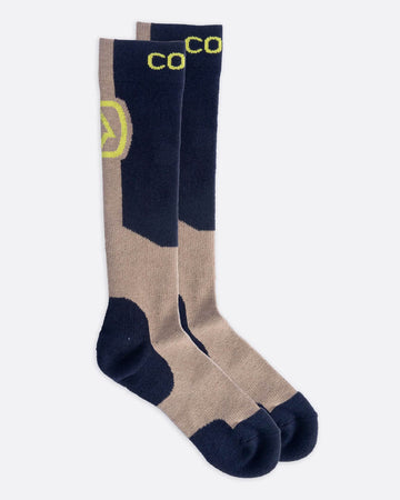 Lightweight Snow Thermal Merino Wool Blend Socks - Navy