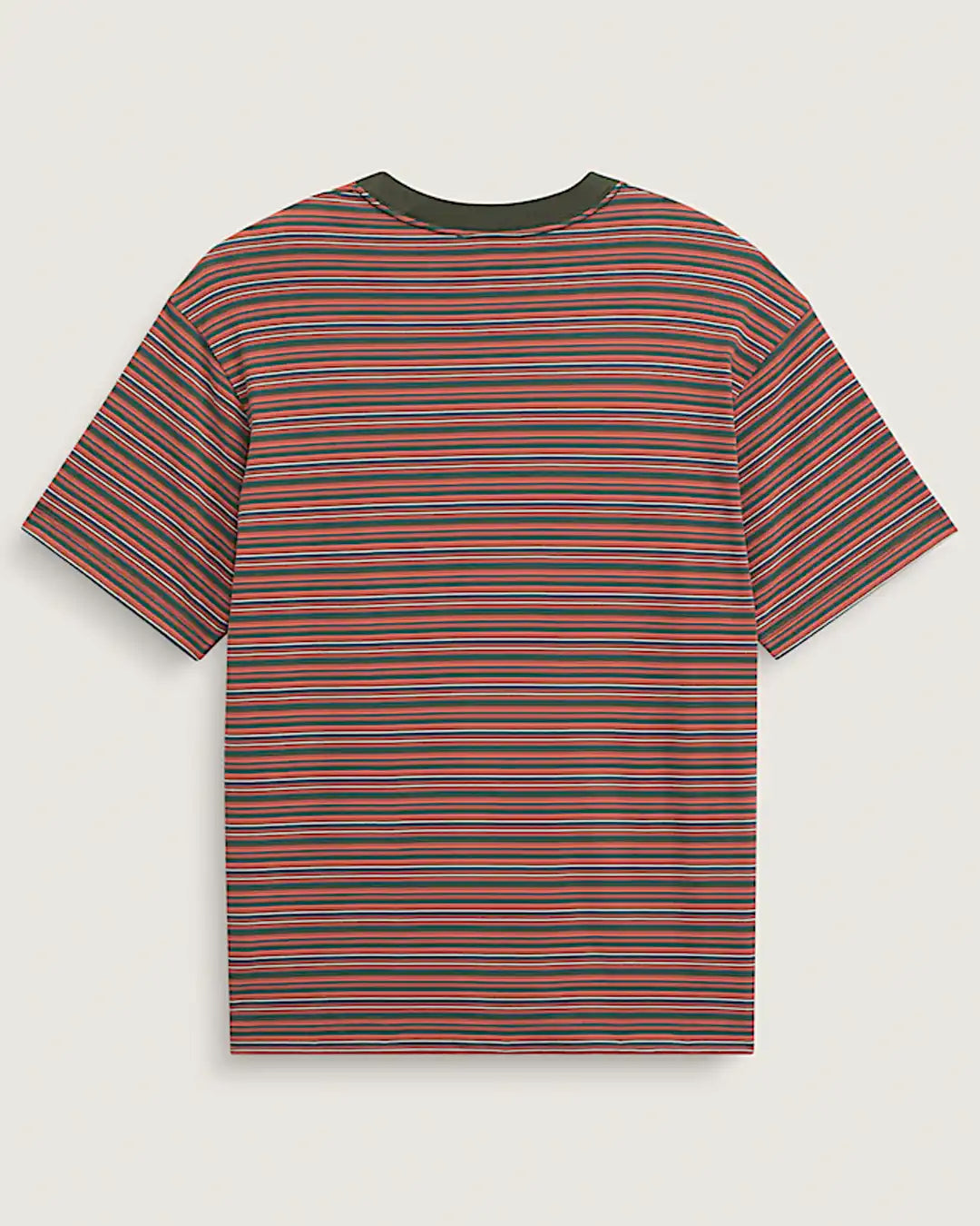 Cameron Stripe Knit T-Shirt - Obsidian Fern