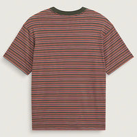 Cameron Stripe Knit T-Shirt - Obsidian Fern