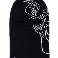 Neck Warmer Jaquard Knit Balaclava - Black