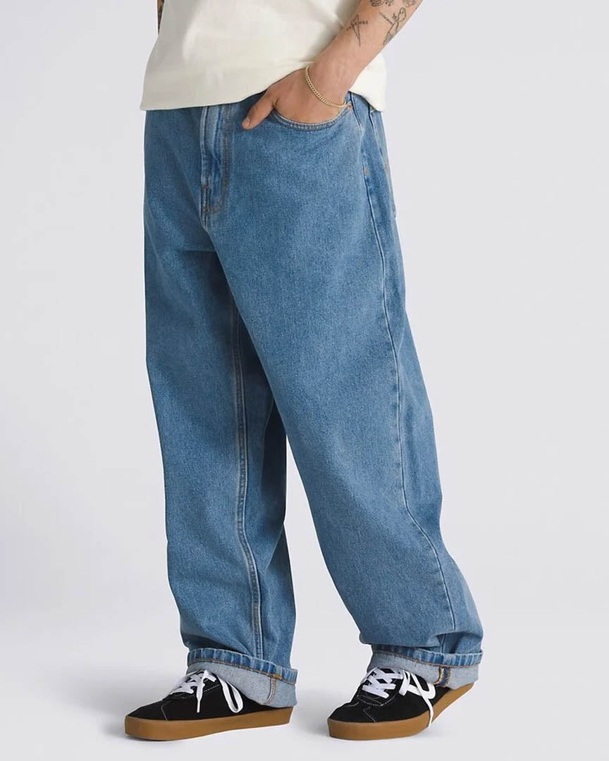 Check-5 Baggy Denim Pant Jeans - Stonewash/Blue