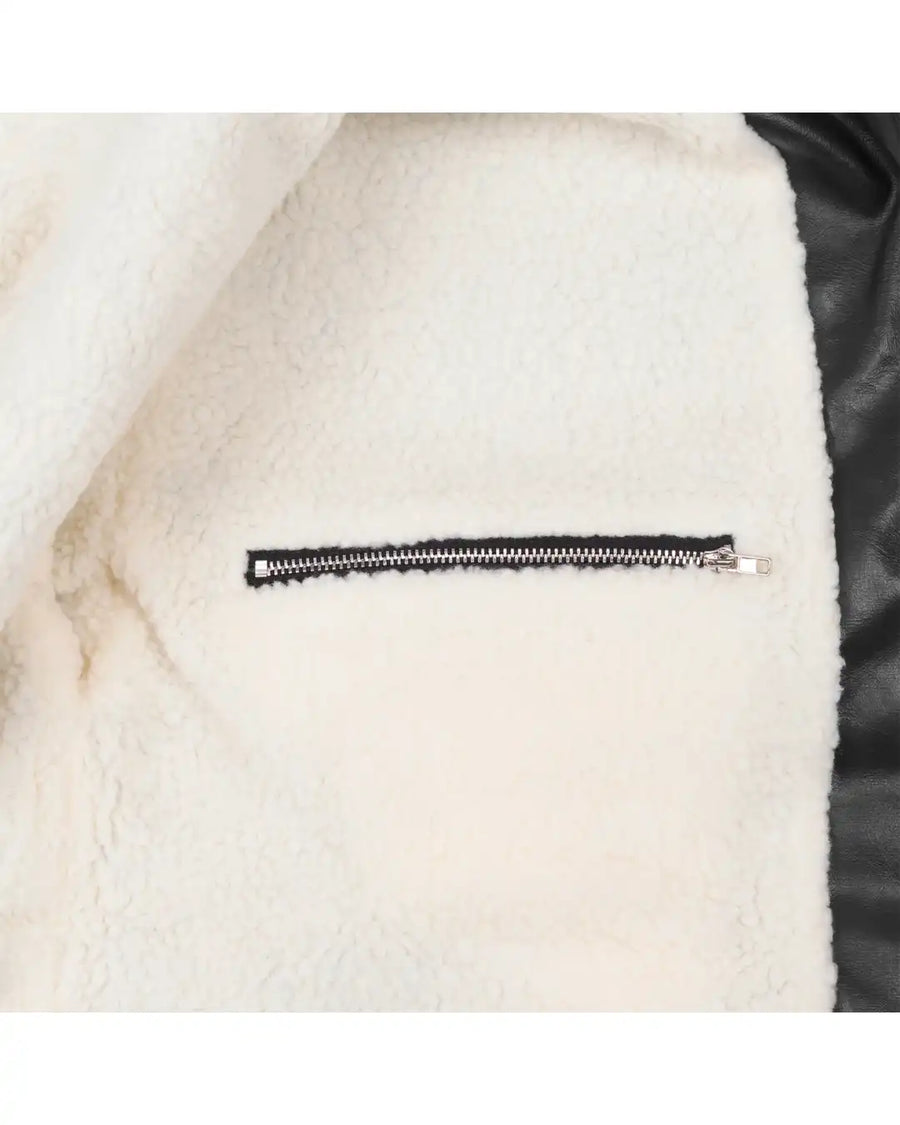 Manteau Leather - Black