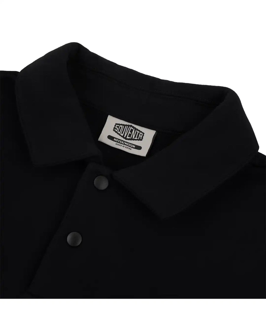Fleece Rugby Sweatshirt - Black/Marshmallow