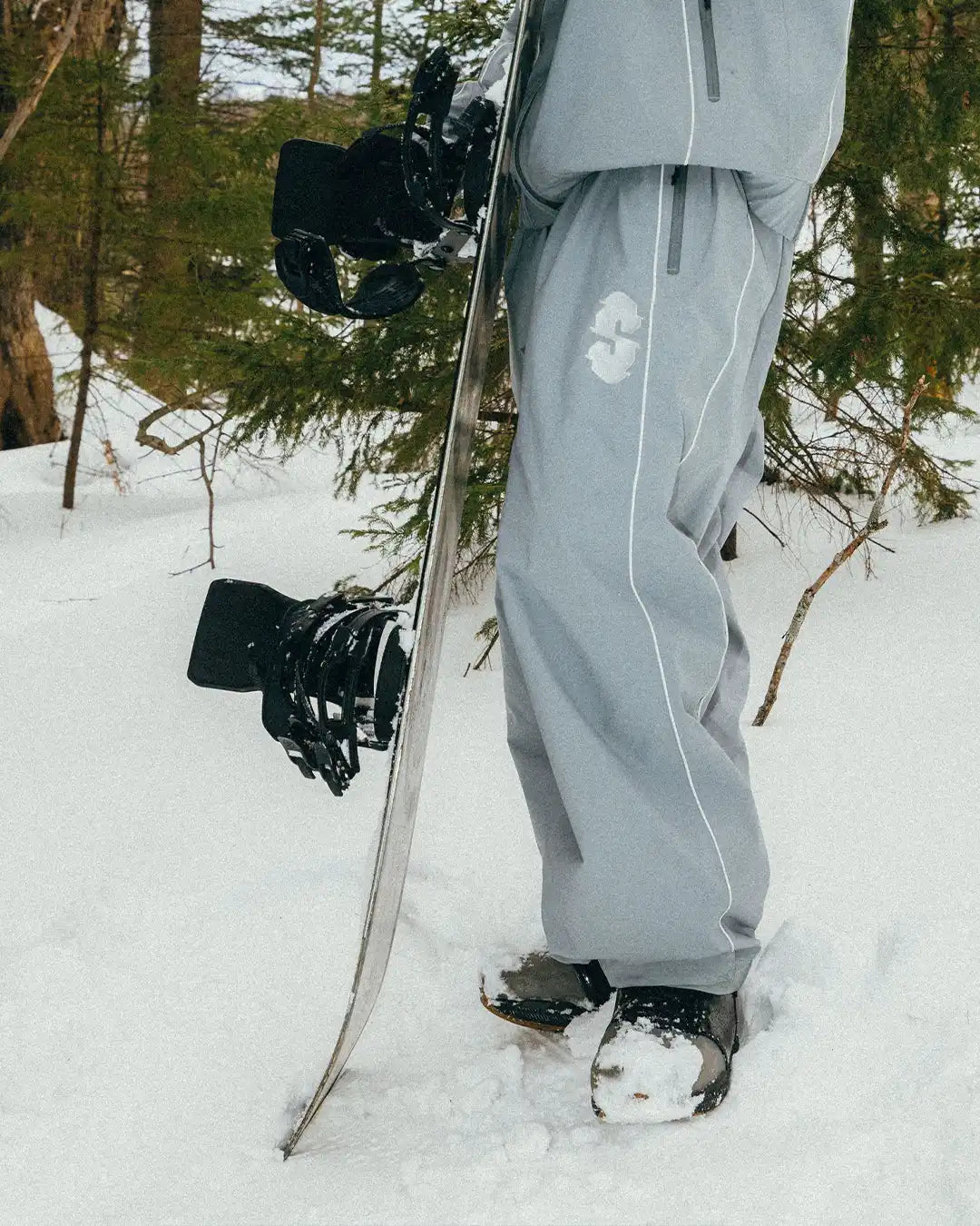 Insulated Track Snow Pants - Cool Grey
