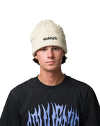 SOUVENIR Cable Knit Beanie - White