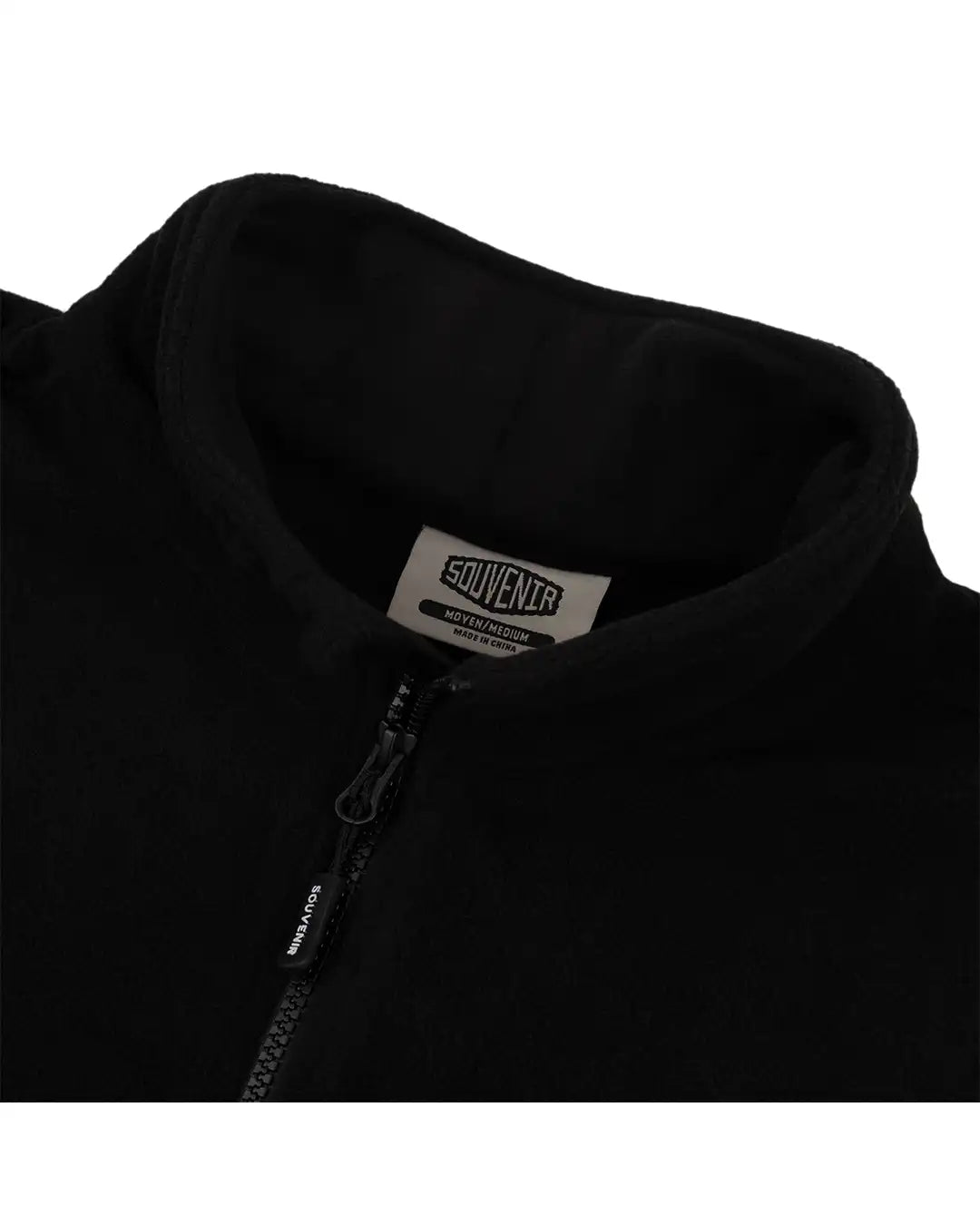Cotton Ouaté Tech Fleece Zip Up - Black