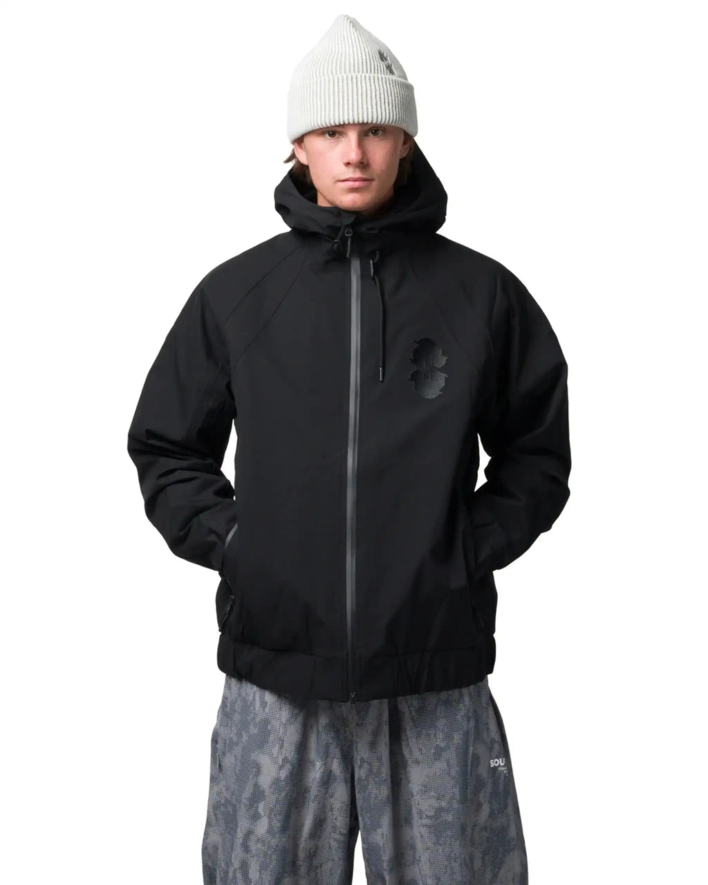 SOUVENIR Insulated Track Jacket Winter Jacket - Black – view 3