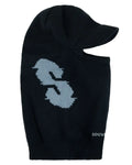 Tuque Knit Visor Face Mask - Black