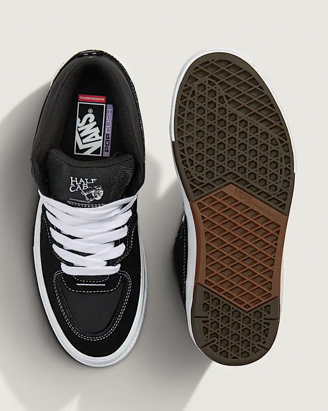Skate Half Cab Wafflecup Shoes - Black/White