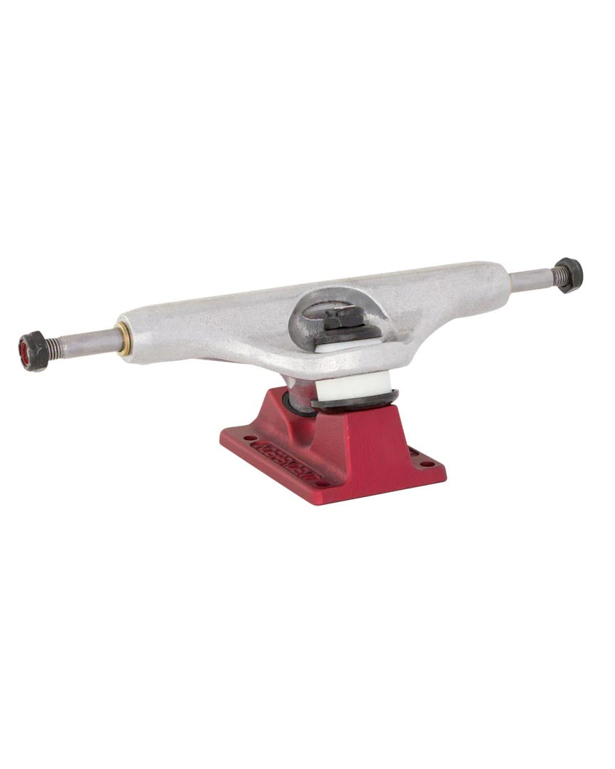 Stage 11 Hollow Delfino Skateboard Trucks - Silver/Red