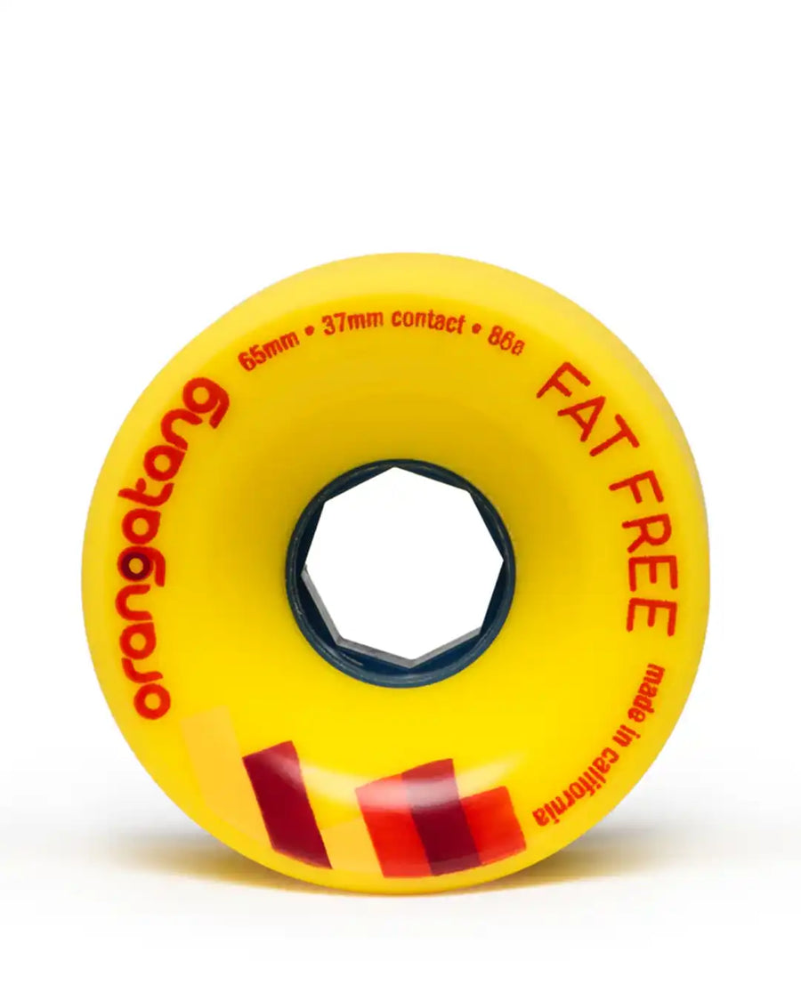 Fat Free Longboard Wheels - Yellow