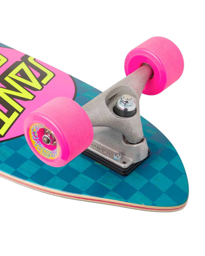 Carver Pink Dot Check Cut Back Complete Surf Skate