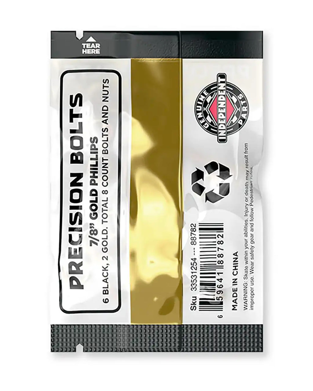 Phillips Genuine Hardware Skateboard Hardware - Black/Gold