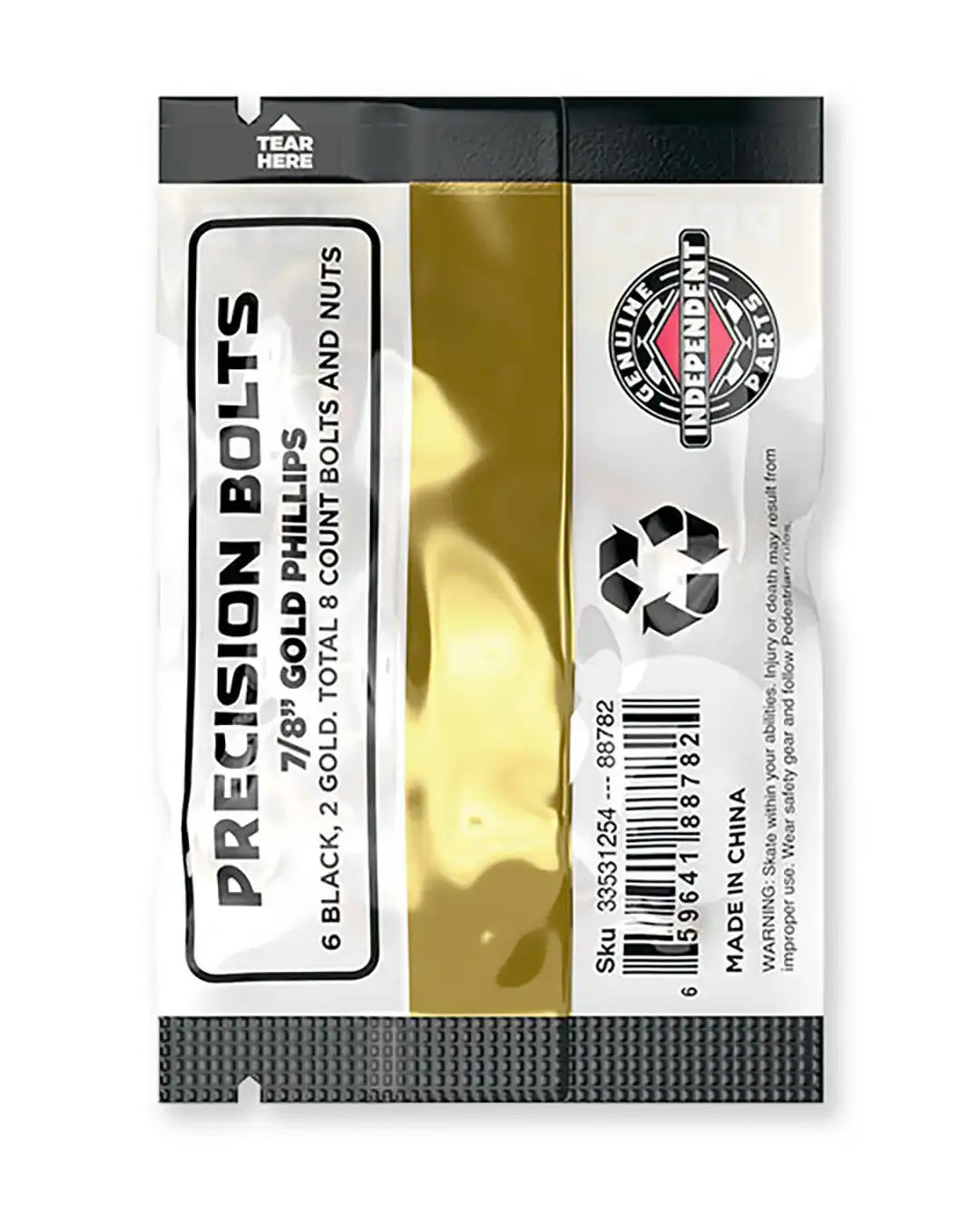 Phillips Genuine Hardware Skateboard Hardware - Black/Gold