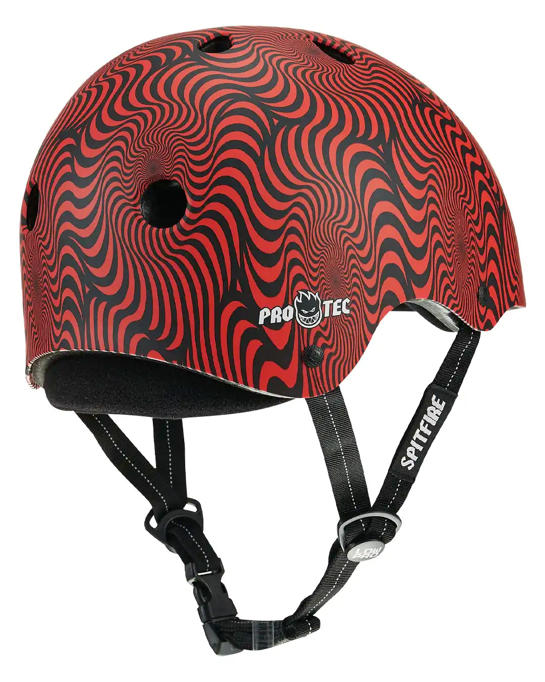 Protection Low Pro Spitfire Helmet - Red Swirl