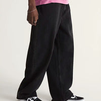 Check-5 Baggy Denim Jeans - Black