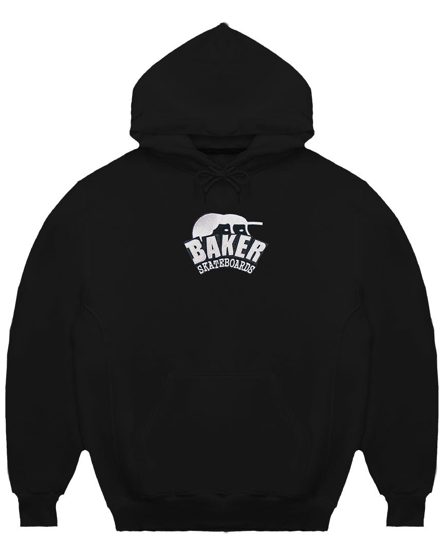 X Baker Arch Logo Lock Up Hoodie - Black