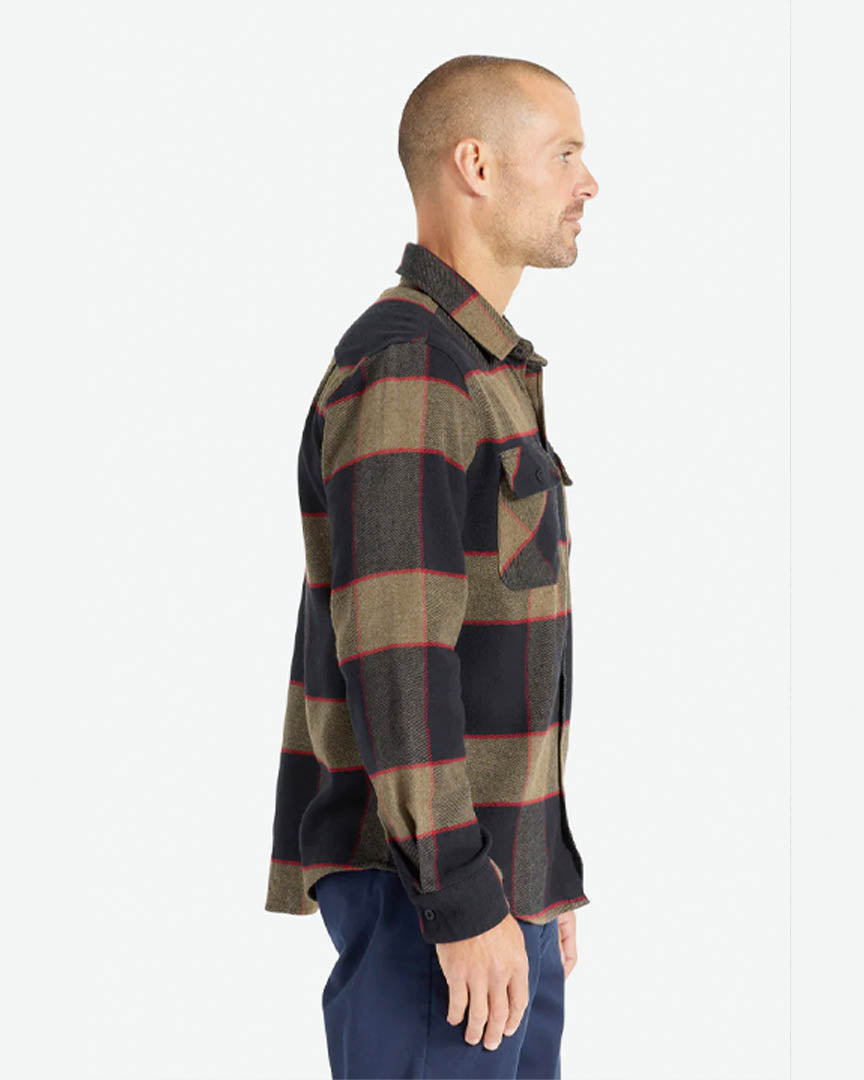 Bowery L/S Flannel Shirt - Heather Grey/Charcoal
