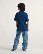 Kids Check-5 Loose Denim Pants - Stonewash/Blue