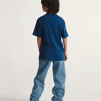 Kids Check-5 Loose Denim Pants - Stonewash/Blue