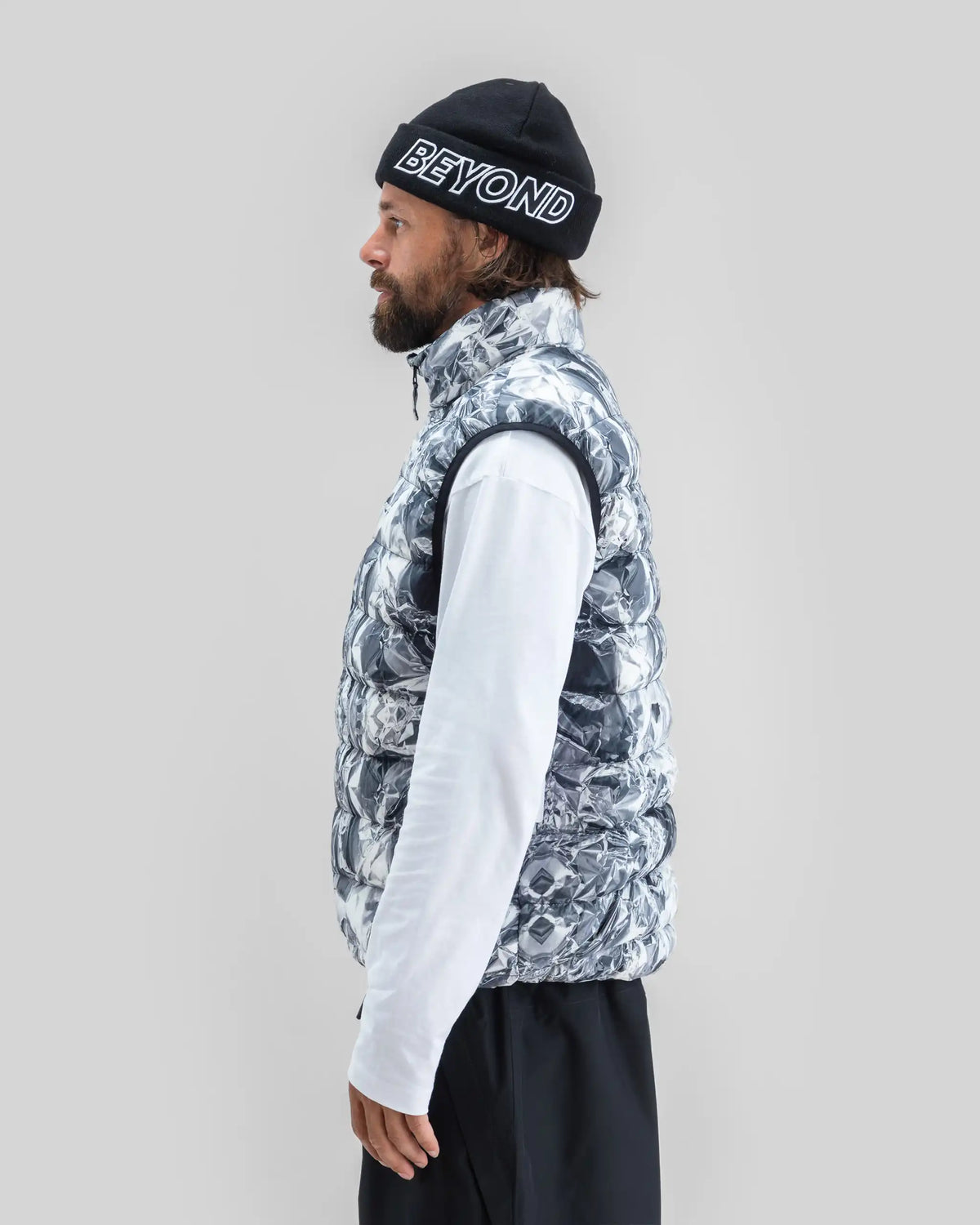 BEYOND MEDALS Packable Down Vest Winter Jacket - Print – view 4