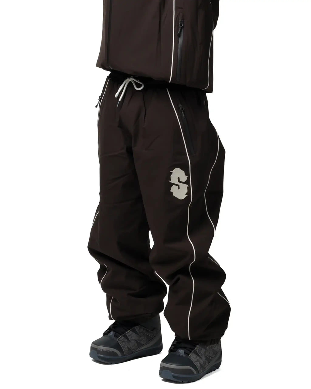 SOUVENIR Insulated Track Pant Snow Pants - Cacoa – view 5