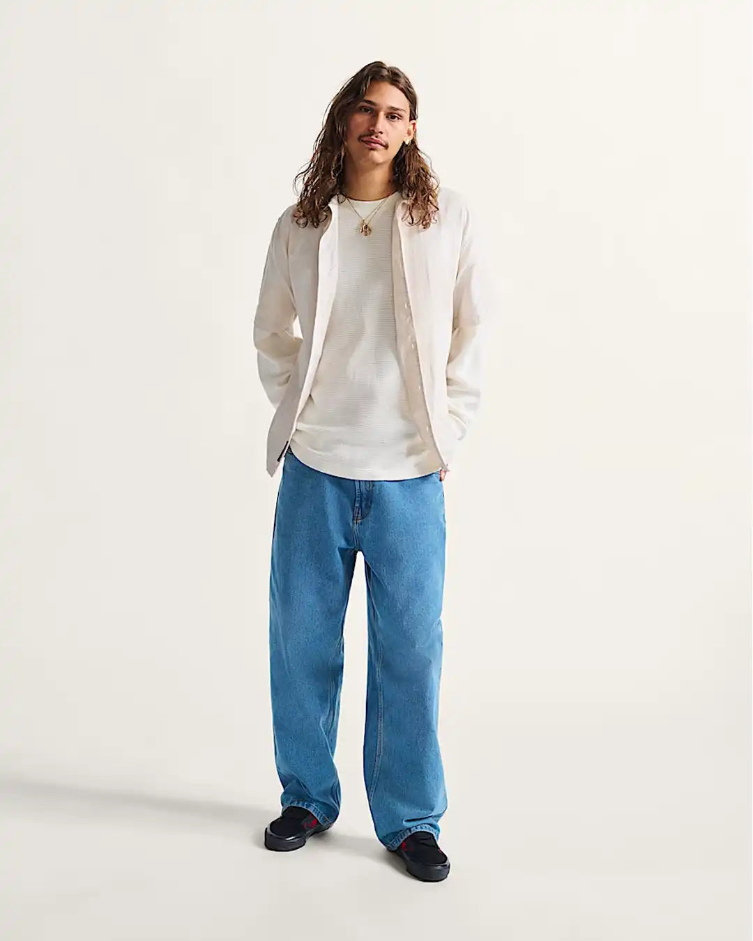 Check-5 Baggy Denim Jeans - Stonewash Blue