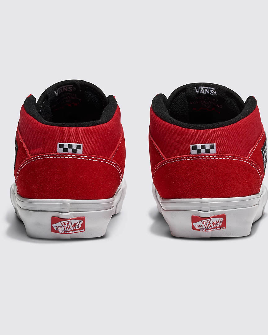 Skate Half Cab Shoes - Red/White