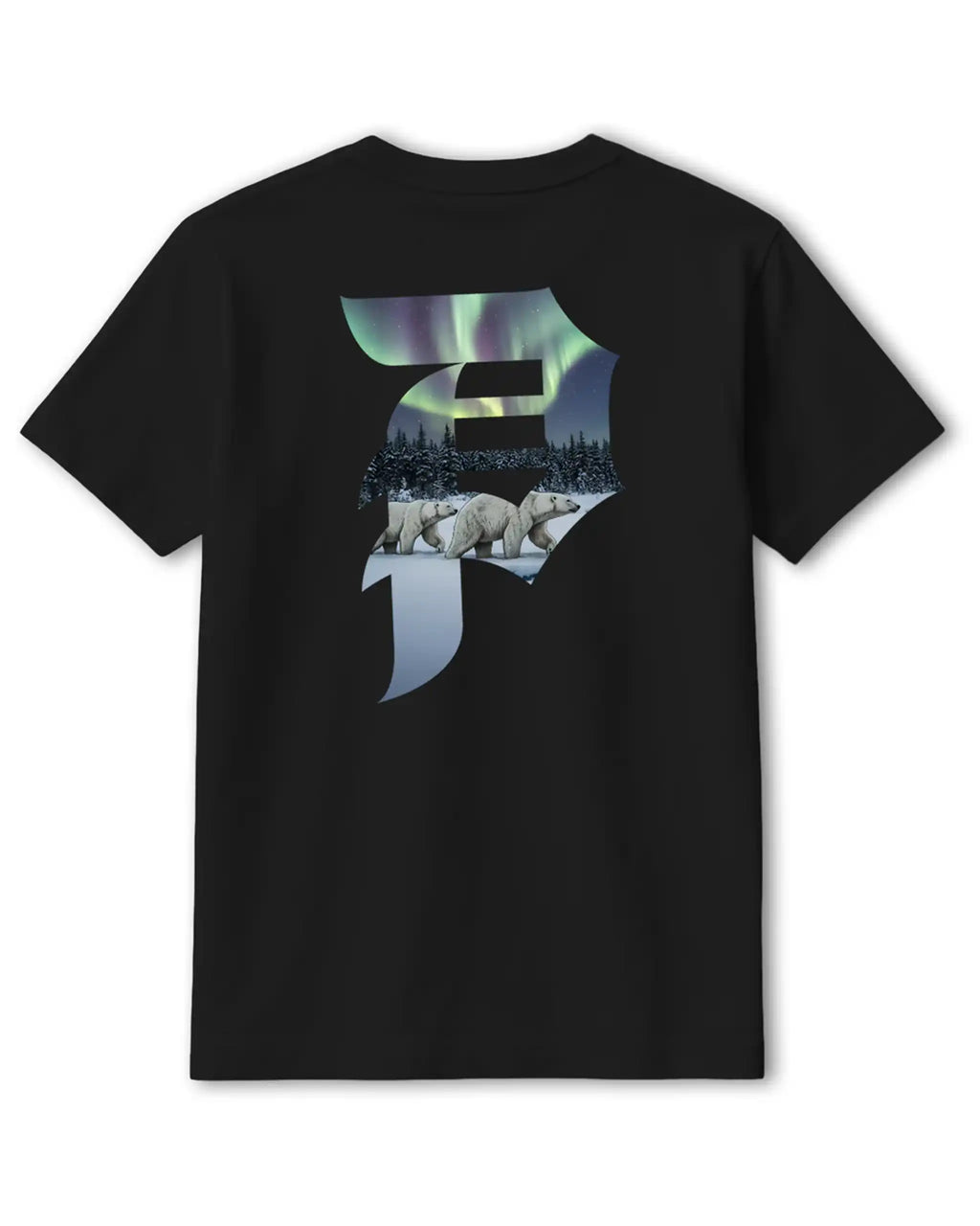 T-Shirt Mehrathon Norhtern Lights - Black