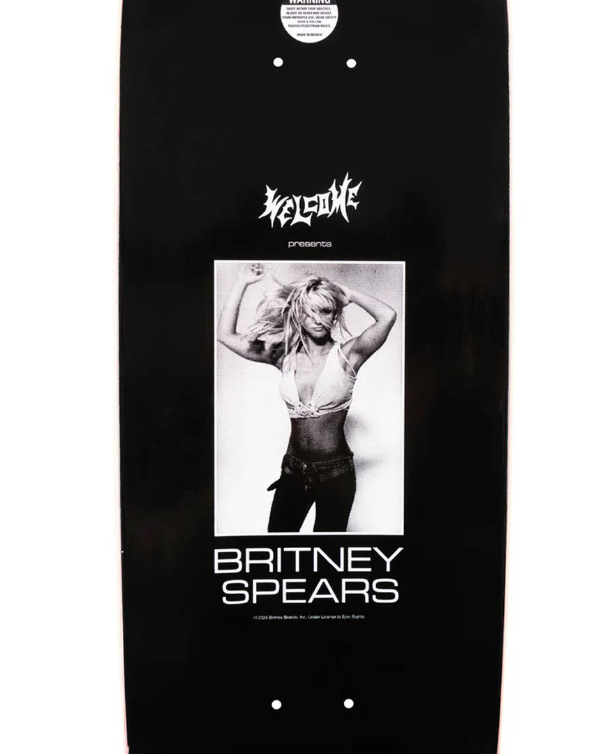 X Britney Spears Snake Skateboard Deck - Black/Pink