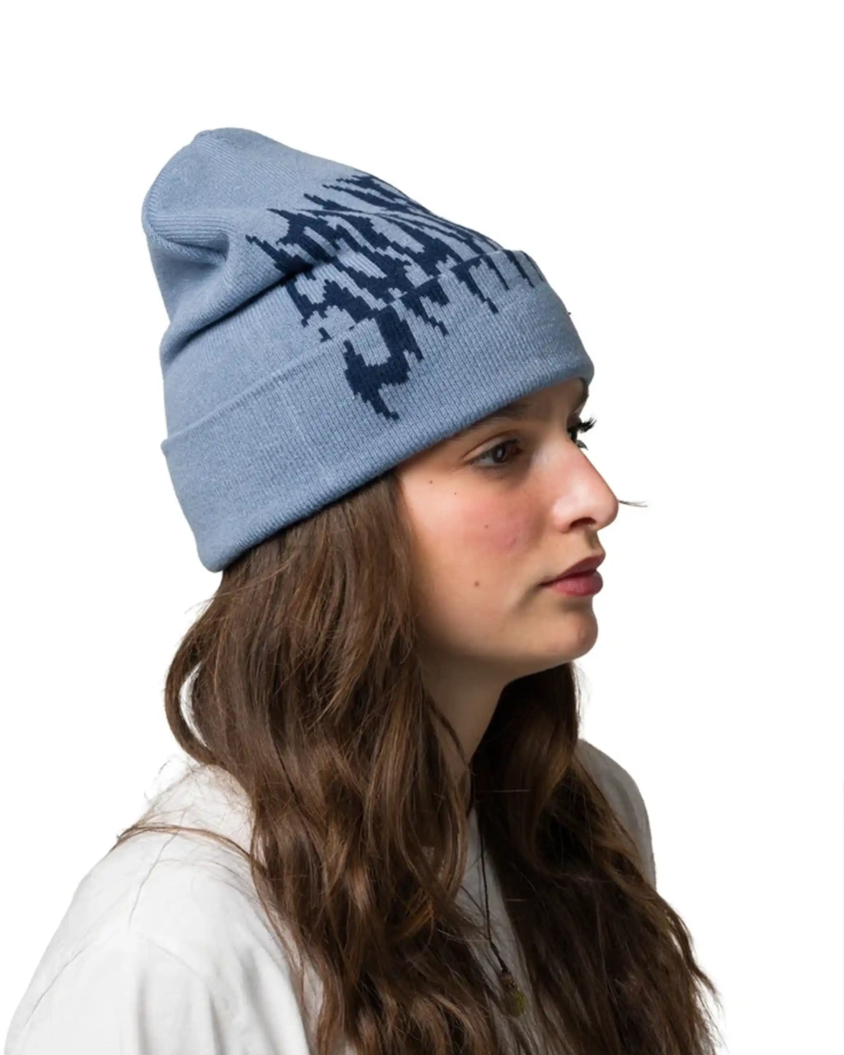 SOUVENIR Dirty Cuff Beanie - Blue Fog – view 2