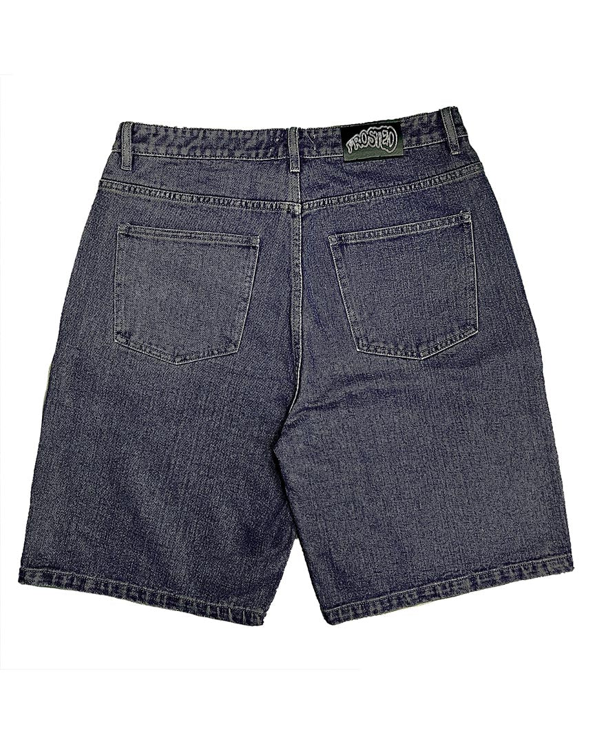 Wavy Jeans Short Short - Bleu Gris