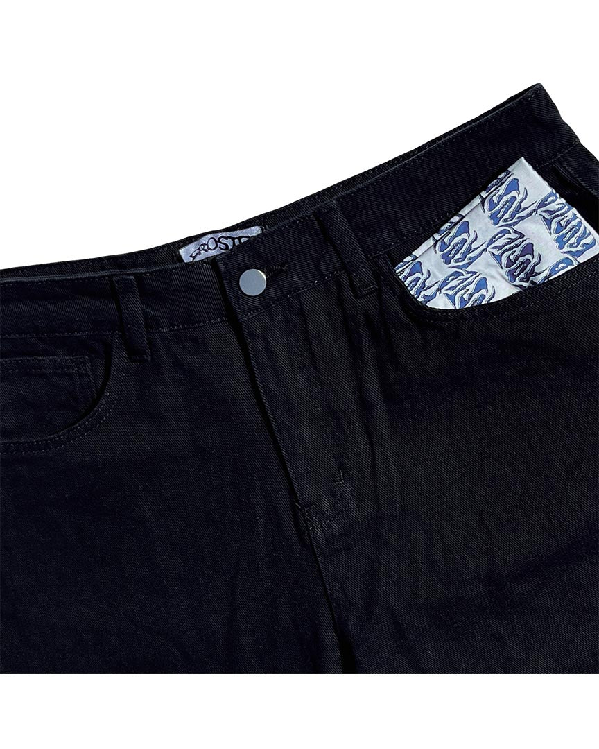 Wavy Classic Baggy Jeans - Black