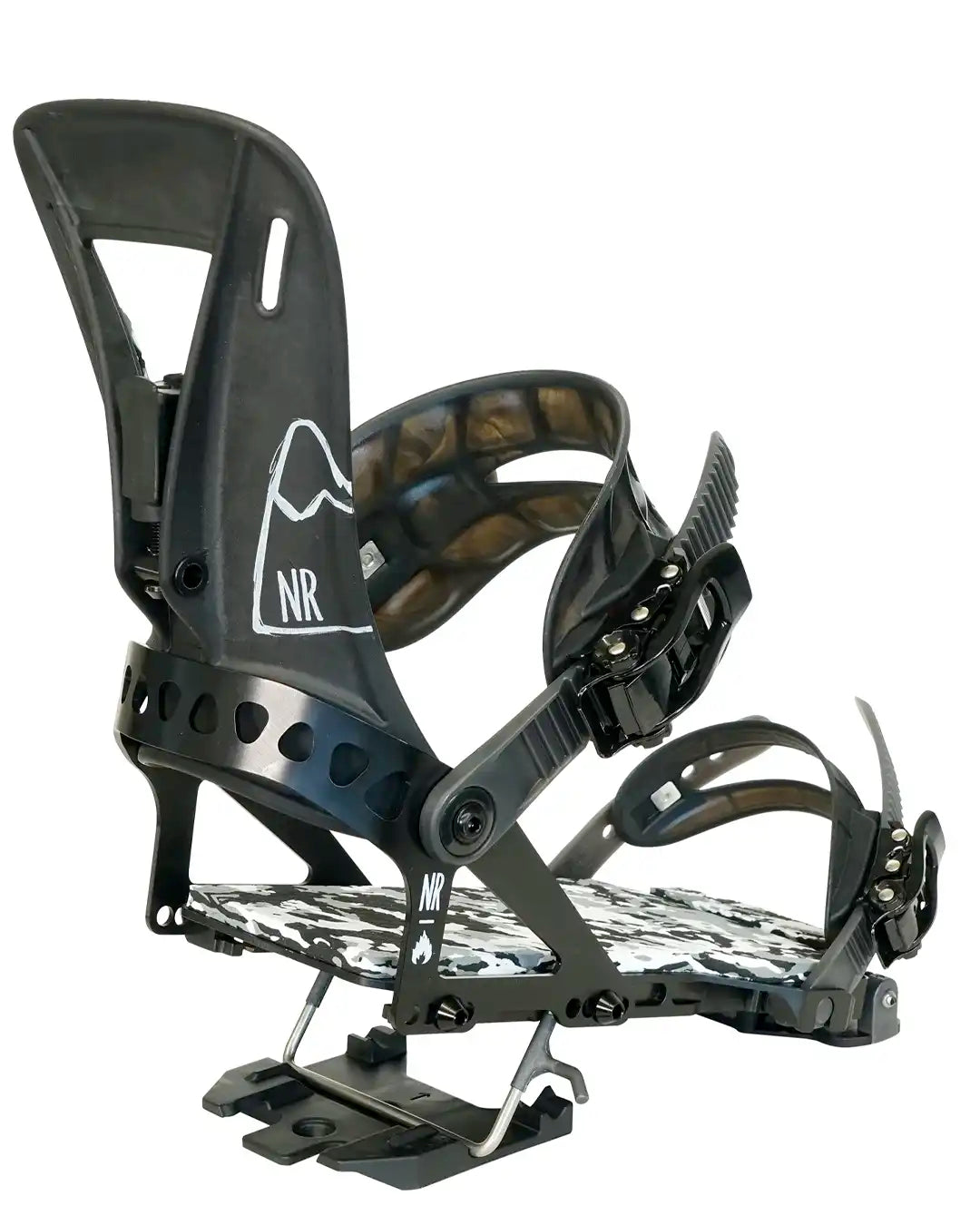Nr Pro Snowboard Bindings - White Camo 2027