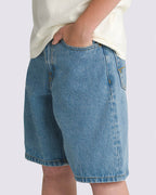 Kids Check-5 Baggy Denim Shorts - Stonewash
