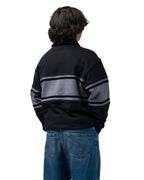 SOUVENIR Fleece Rugby Long Sleeve Polo Shirt - Black – view 3