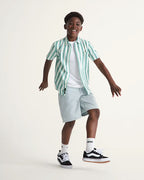 Kids Check-5 Baggy Denim Shorts - Blue Ice