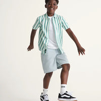 Kids Check-5 Baggy Denim Shorts - Blue Ice