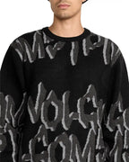 Cotton Ouaté Stone Jacquard - Black