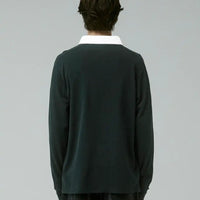 Reynolds Flatline Rugby Long Sleeve Polo Shirt - Black