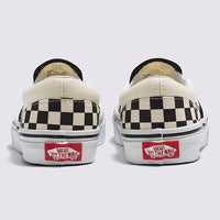 Kids Classic Slip-On Shoes - Checkerboard Black/White